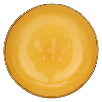 Тарілка супова Rose&Tulpani Milano CONCERTO OCRA, керамограніт, охра, діам. 21 см