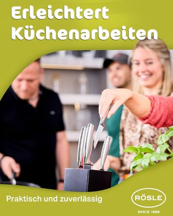 Набір ножів з дерев'яним блоком, 6 предметів Basic Line Rosle