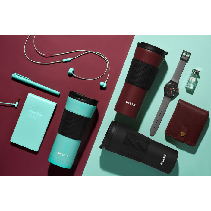 ARDESTO Термокухоль To Go 450 мл, нержавіюча сталь, червоний