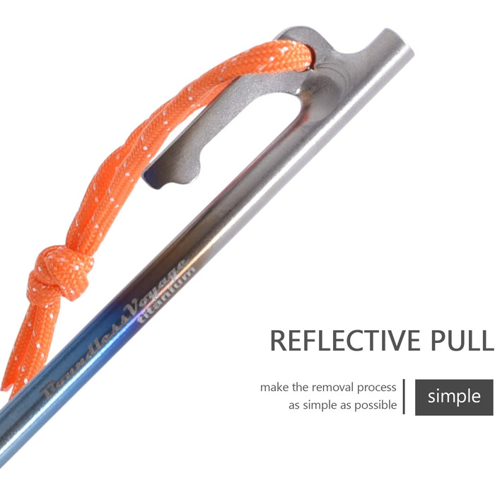 Кілочки з титанового сплаву 7 мм Надміцні цвяхи для намету Барвисті шліфовані цвяхи Міцні кемпінгові шпильки Садові кілки Кілочки для кемпінгу Тент Туристичний брезент 20 см / 24 см / 30 см / 35 см / 40 см 6 / 8 шт. / лот Ti4013P (20 см 6 шт. / лот Ti4013