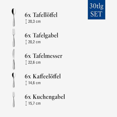 Набір столових приборів на 6 персон, 30 предметів Rose Garden Villeroy & Boch