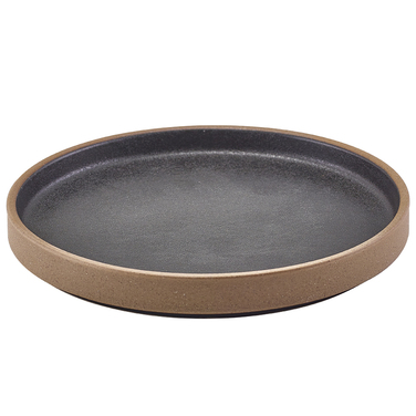 Тарелка презентационная 18*2.3 см с низким вертикальным бортом, Kava Black Stoneware Raw Wall, GenWare