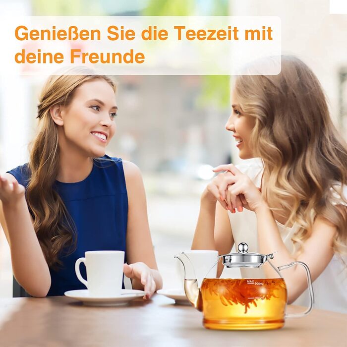 Чайник скляний 1,2 л зі вставкою ситечко MINO ANT