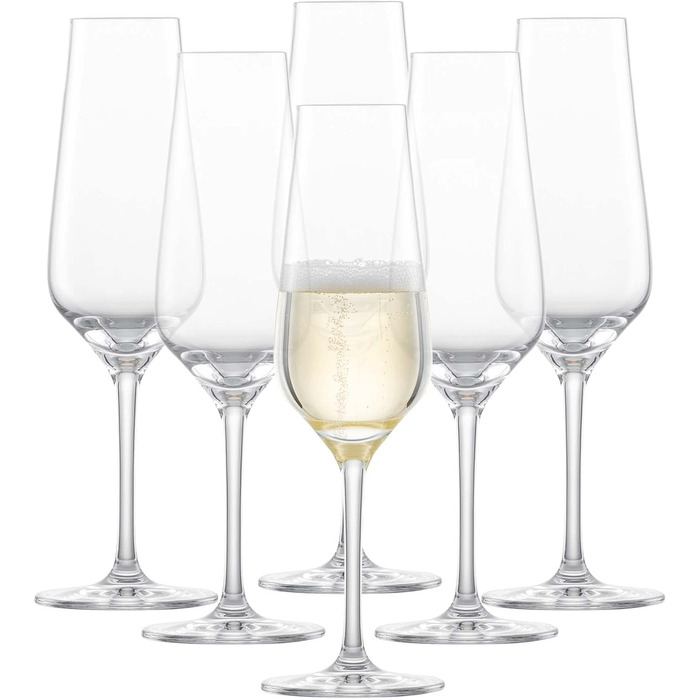 Бокал для белого вина SCHOTT ZWIESEL Fine (набор из 6 шт.), стильные бокалы для белого вина, бокалы из тританового хрусталя, пригодные для мытья в посудомоечной машине, сделано в Германии (арт. No 113758) (235 мл)