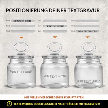 Скляна банка для печива з персоналізованим друком та гравіюванням  550 мл PR Print Royal