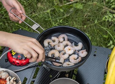 Сковорода для кемпінгу 22 см. 1500 мл. титан iBasingo