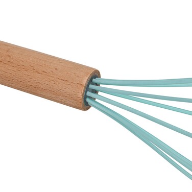 Збивалка Fissman 25 см з дерев`яною ручкою силікон (1199)