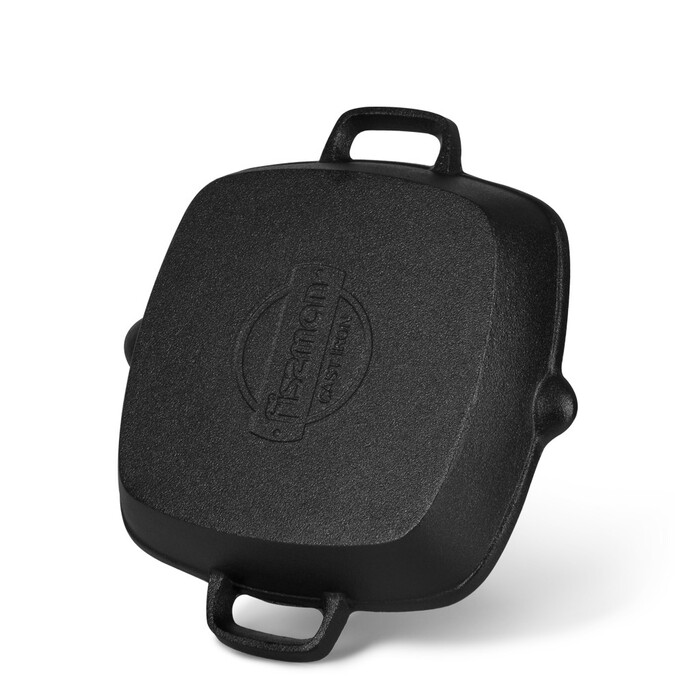 Квадратная сковорода-гриль Fissman 26x5 см с двумя боковыми ручками (4097)