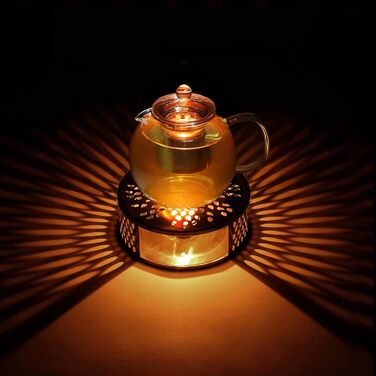 Скляний чайник Creano 1,3 л, скляний чайник із 3 частин із вбудованим ситечком з нержавіючої сталі та скляною кришкою, ідеально підходить для приготування розсипних чаїв, без крапель, все в одному (0,85 л тепліше)