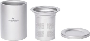 Титанова чашка з кришкою з фільтром 180 мл. iBasingo