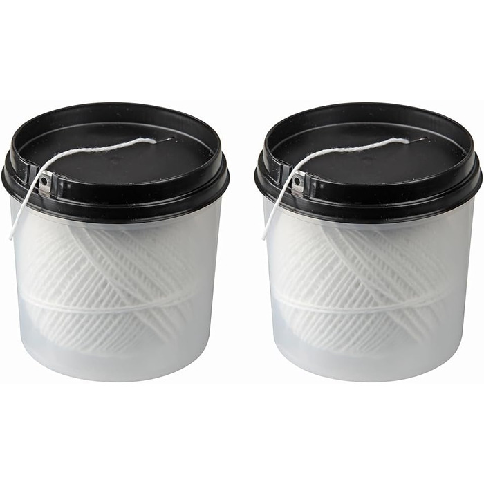 Нитка кухонна 100 м в диспенсері, набір 2 предмети біла Fackelmann