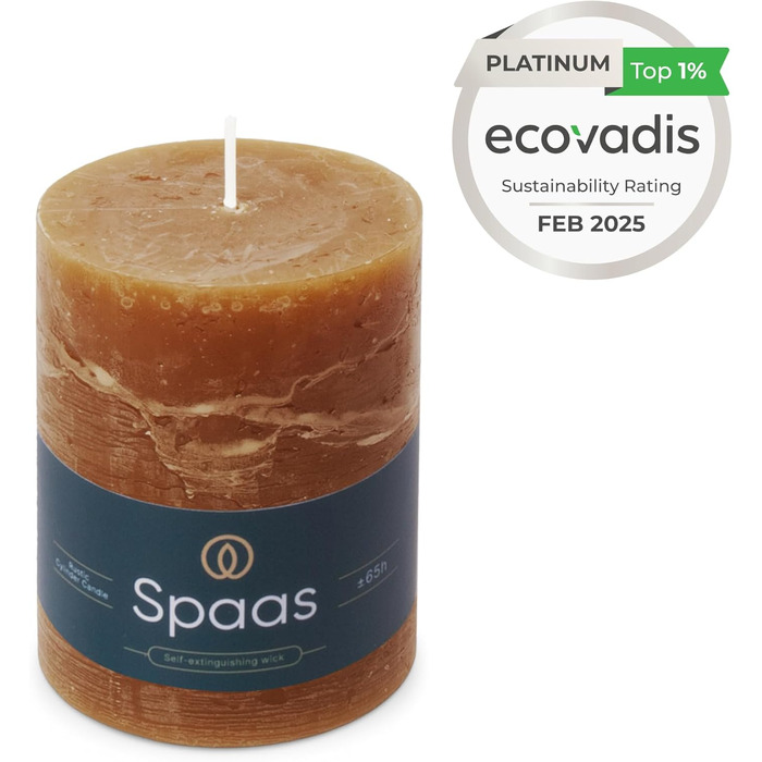 Свічки Spaas Rustic Pillar 80/110 мм 65 шт. - (Коньяк)