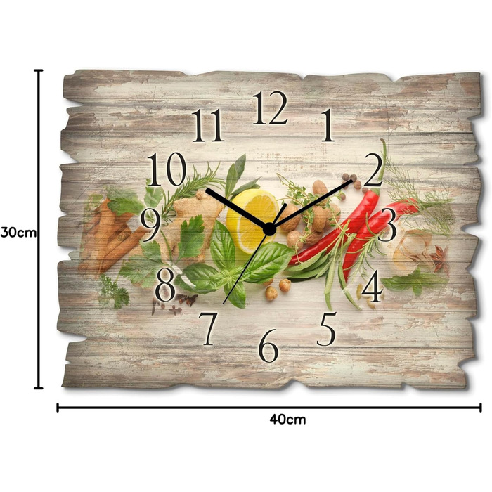 Настінний годинник без цокання 40 x 30 см ARTLAND