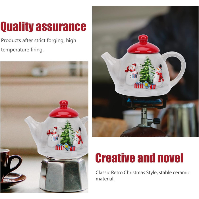 Різдвяний керамічний чайник 20 х 13 см Cabilock