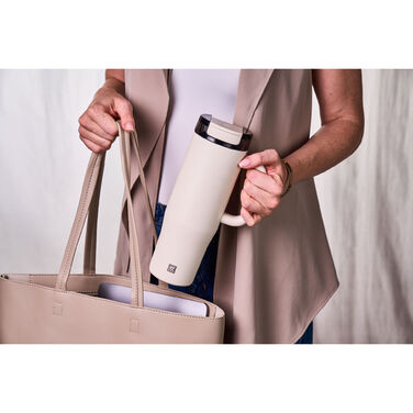 Термокружка 900 мл з трубочкою, нержавіюча сталь, кремовий колір Thermo Plus Zwilling