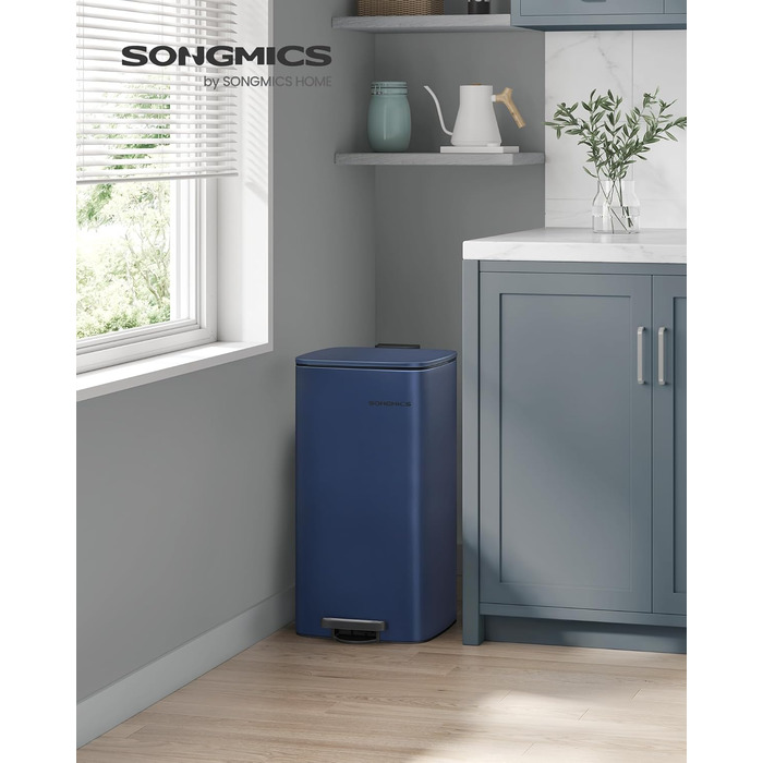 Сміттєвий бак 30 л північно-блакитний SONGMICS