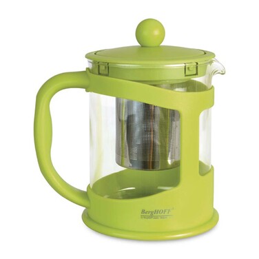 Чайник заварювальний BergHOFF для чаю, скляний, в підставці лайм, 600 мл