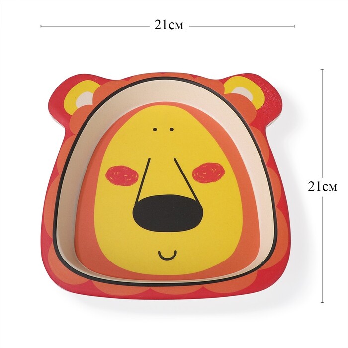 Тарілка плоска Fissman 21x21 см Левеня (9470)