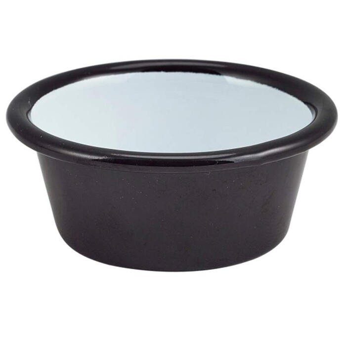 Соусник 8х3,2 см, 90 мл, емаль, чорний, GenWare
