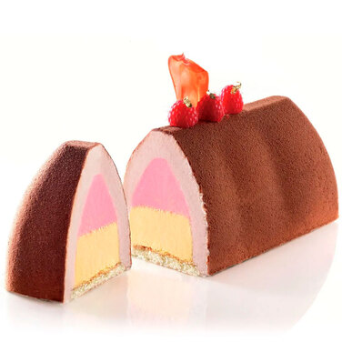 INSERT GIANDUIA/4 Форма силіконова 'бюш' 225х60 мм, h 69 мм, v= 0,6 л - 4 шт.+таця