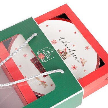 Набор Fissman из 4-х тарелок 20 см фарфор (14058)