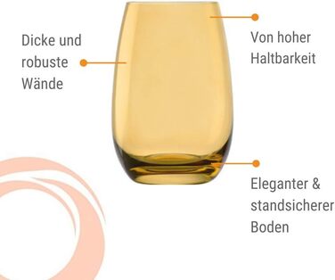 Набор стаканов для воды 335 мл, 6 предметов, разноцветные Elements Stölzle Lausitz