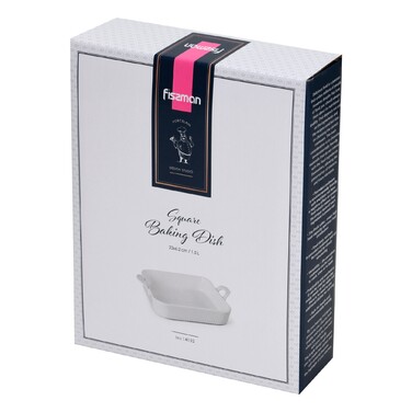Квадратная форма для запекания Fissman 22х6,2 см/1,5 л фарфор (14152)
