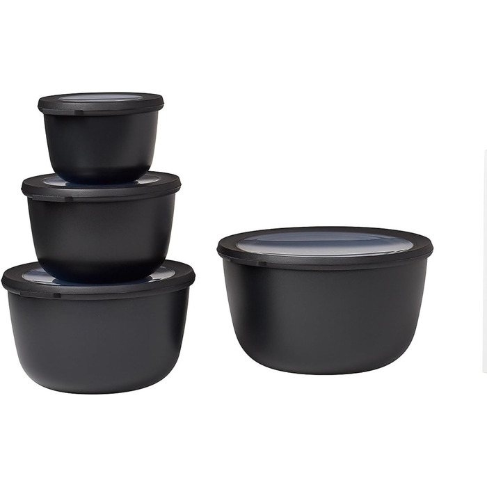 Набір контейнерів високих 4 предмета Nordic Black Cirqula Mepal