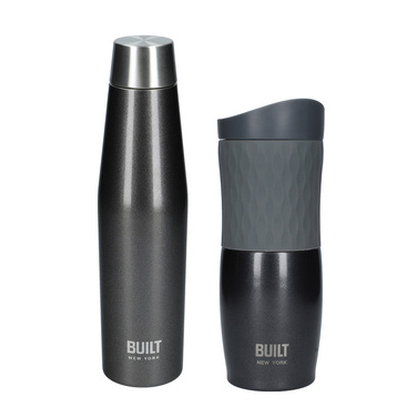 Пляшка металева Built Active, з подвійними стінками, чорна, 540 мл