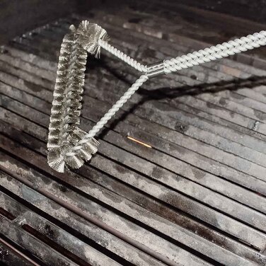 Щетка для гриля SANTOS однорядная, нержавеющая сталь, 45 см 458 Код: 011538