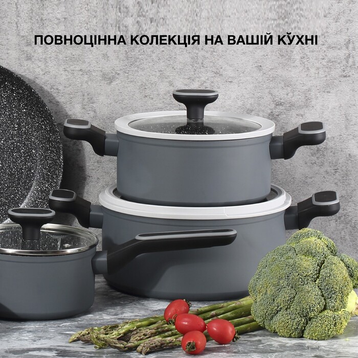 Каструля зі скляною кришкою 24 см 4,65 л LAURA Fissman