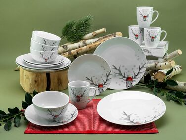 Набір посуду на 4 персони, 16 предметів, Luna Deer Creatable