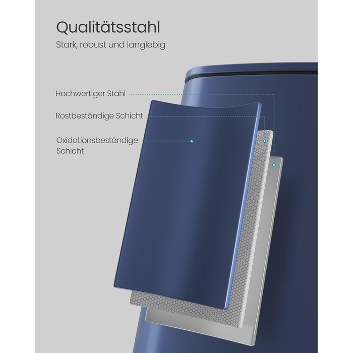 Сміттєвий бак 30 л північно-блакитний SONGMICS