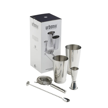 Набір бармена, 5 предметів, нержавіюча сталь, Cocktail Set, Urbanbar (Урбанбар)
