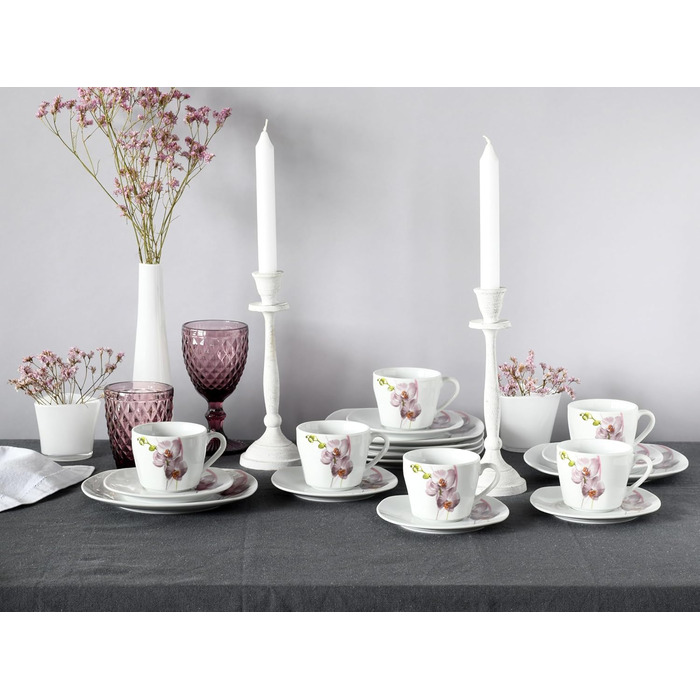 Набір посуду на 6 персон, 18 предметів Square Orchidee Creatable