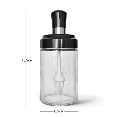 Бутылка для масла Fissman 250 мл с силиконовой кисточкой стекло (6423)