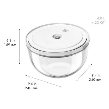 Набір вакуумних контейнерів з насосом, 9 предметів, прозорі білі Fresh & Save Zwilling