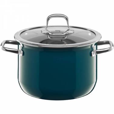 Каструля висока 22 см, зеленувато-синя Compact Silit