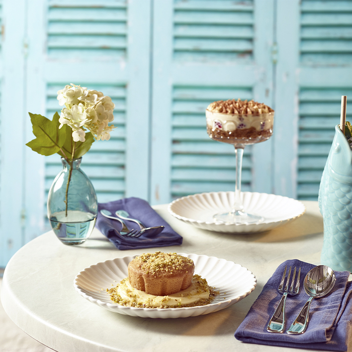 Тарелка 20 см, Incise Porcelain Scalloped, GenWare