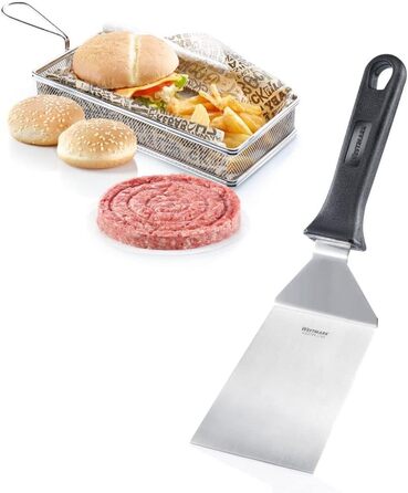 Профессиональных токаря/шпателя для гриля (угловые, жесткие) с перфорированным и закрытым лезвием, нержавеющая сталь/пластик, Master Line, черный/серебристый, 134422E6, 29 см (закрытый, 2 шт.), 2 шт., 2