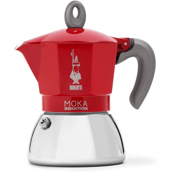 Кавоварка Moka Induction 150 мл на 4 чашки, червоний Bialetti