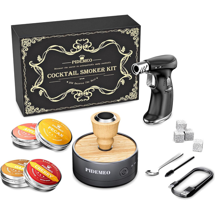 Набір для копчення коктейлів 14 предметів Pidemeo