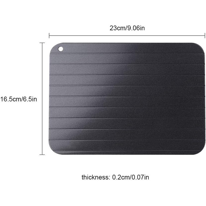 Доска для размораживания 23 x 16,5 см черная Garsent