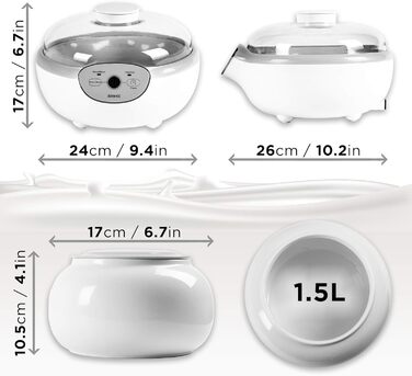Йогуртниця 1500 мл YM1 Duronic