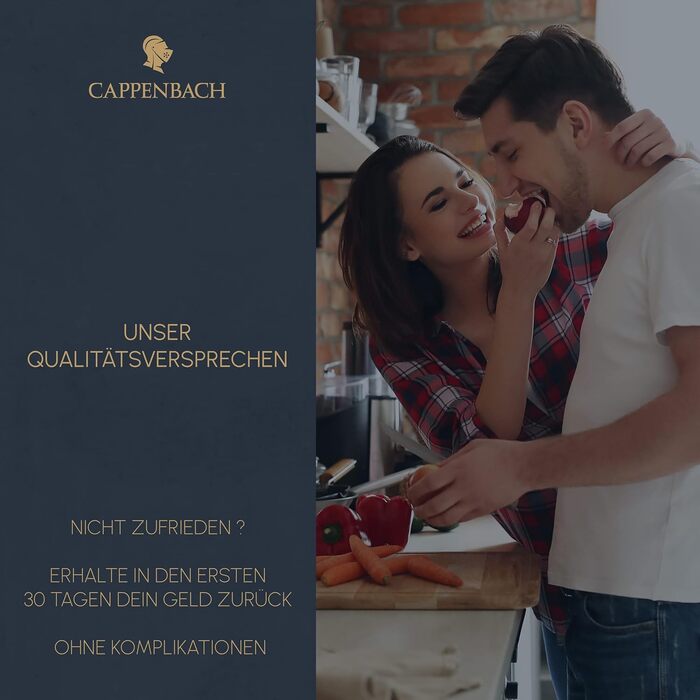 Ніж кухарський 20 см, дамаська сталь CAPPENBACH