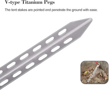 Титановые колышки для палаток 12 шт. Ti4008P iBasingo