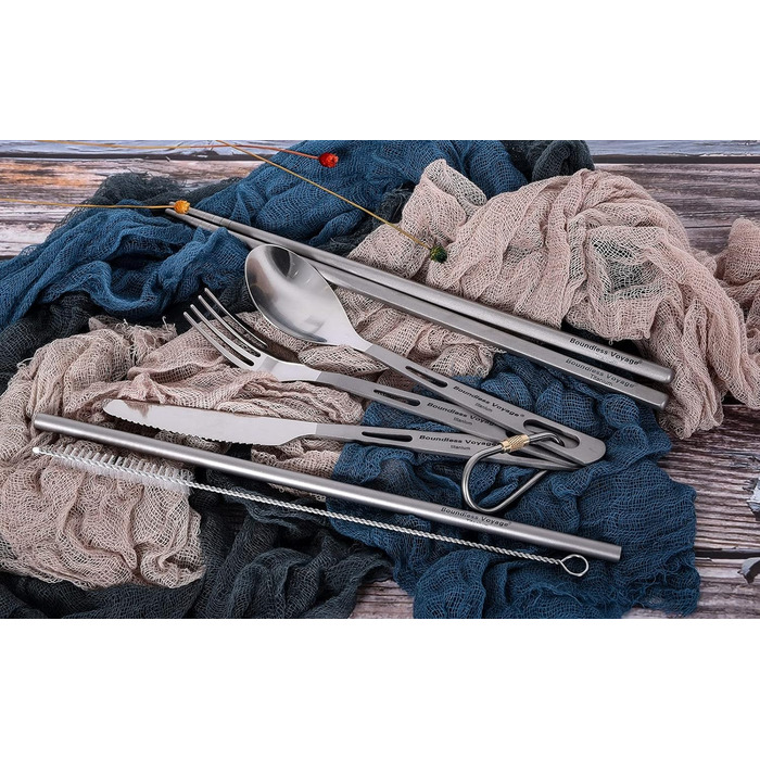 Набір столових приборів для кемпінгу, 5 предметів iBasingo & Boundless Voyage