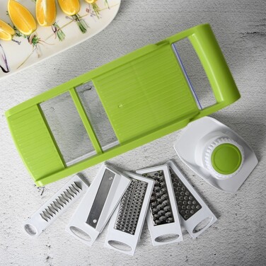 Терка-шатківказ Fissman з контейнером 32x14x9 см з 5 змінними лезами нерж. сталь (18639)