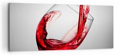 Панорамні картини на полотні 160x50 см картина на полотні з келихом вина велика XXL настінна прикраса картина спальня кухня настінні картини прикраса вітальні настінний декор полотно настінний друк мистецтво AB160x50-2258 (120Д x 50Ш см)