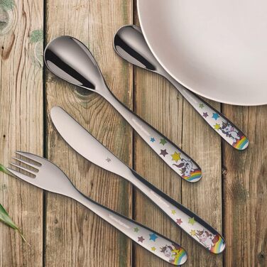 Детские столовые приборы с гравировкой единорог, 4 предмета WMF